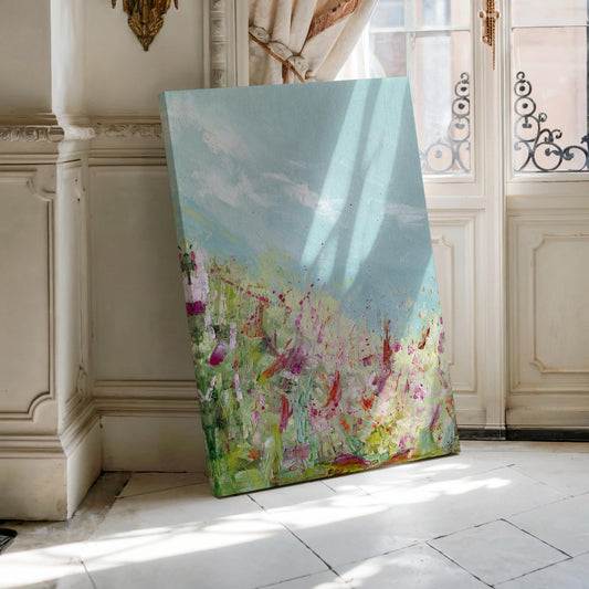 ‘Colours of the Field’ - Bright and modern floral painting inspired by fields.