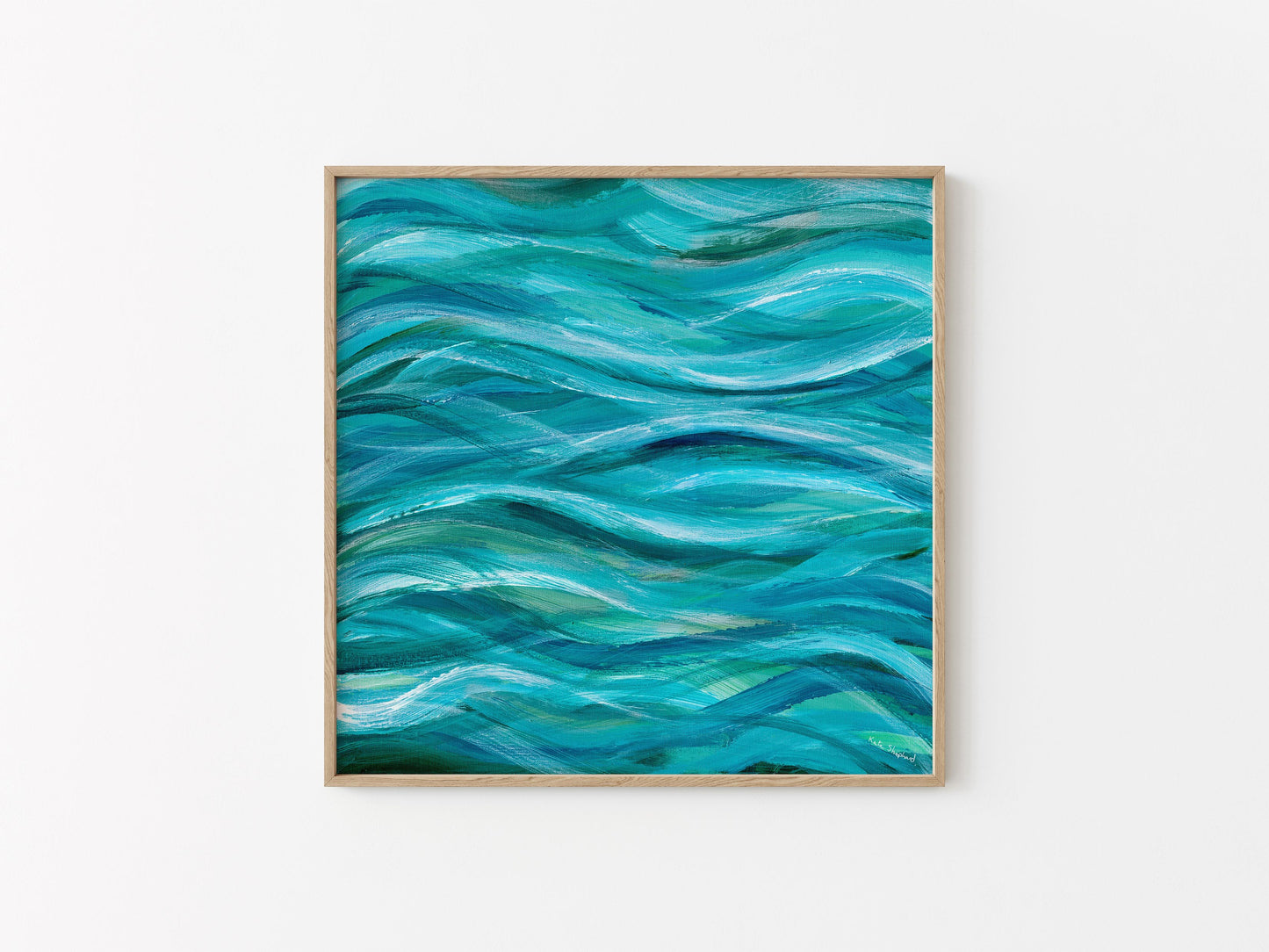 ‘The Sea Beneath Us Is Deep’ – square seascape print capturing ocean movement.