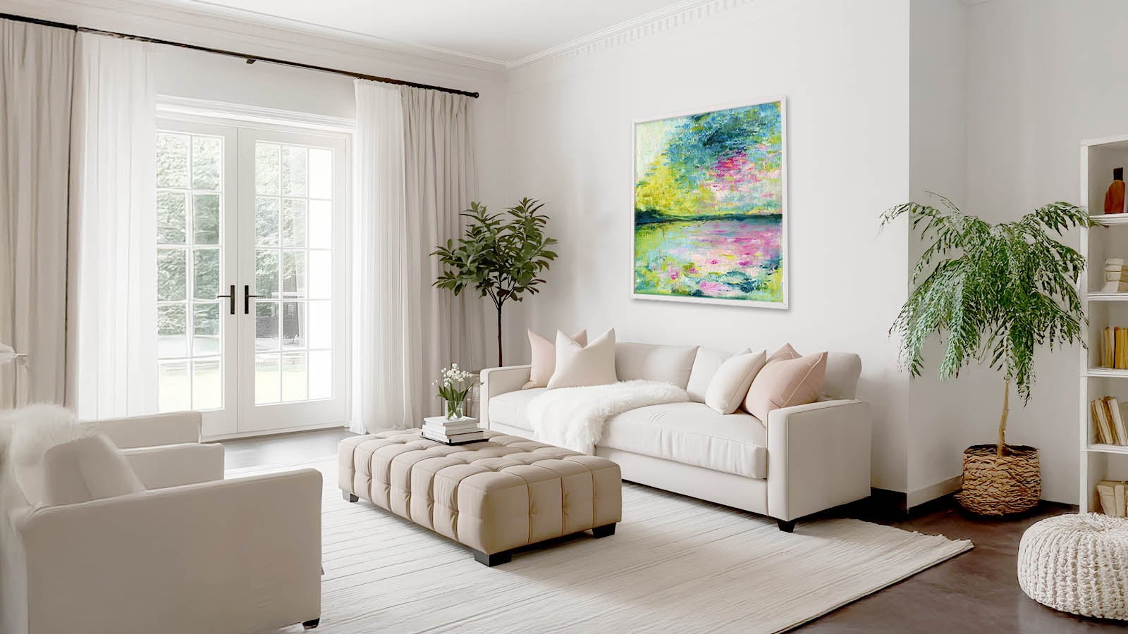 Kate Shephard Art banner image with echoes in still water painting