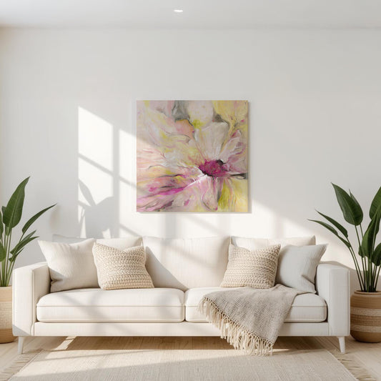 ‘Becoming’ – Tranquil abstract print for modern, light-filled interiors.
