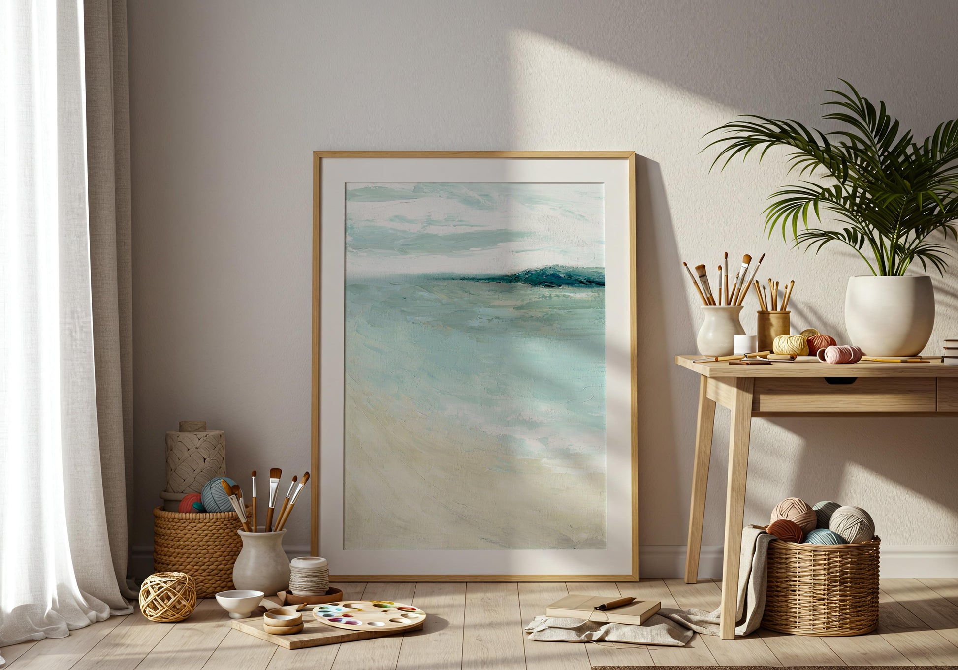 ‘Bramble Bush Bay Shores’ – fine art print with calm waves and gentle shoreline hues.