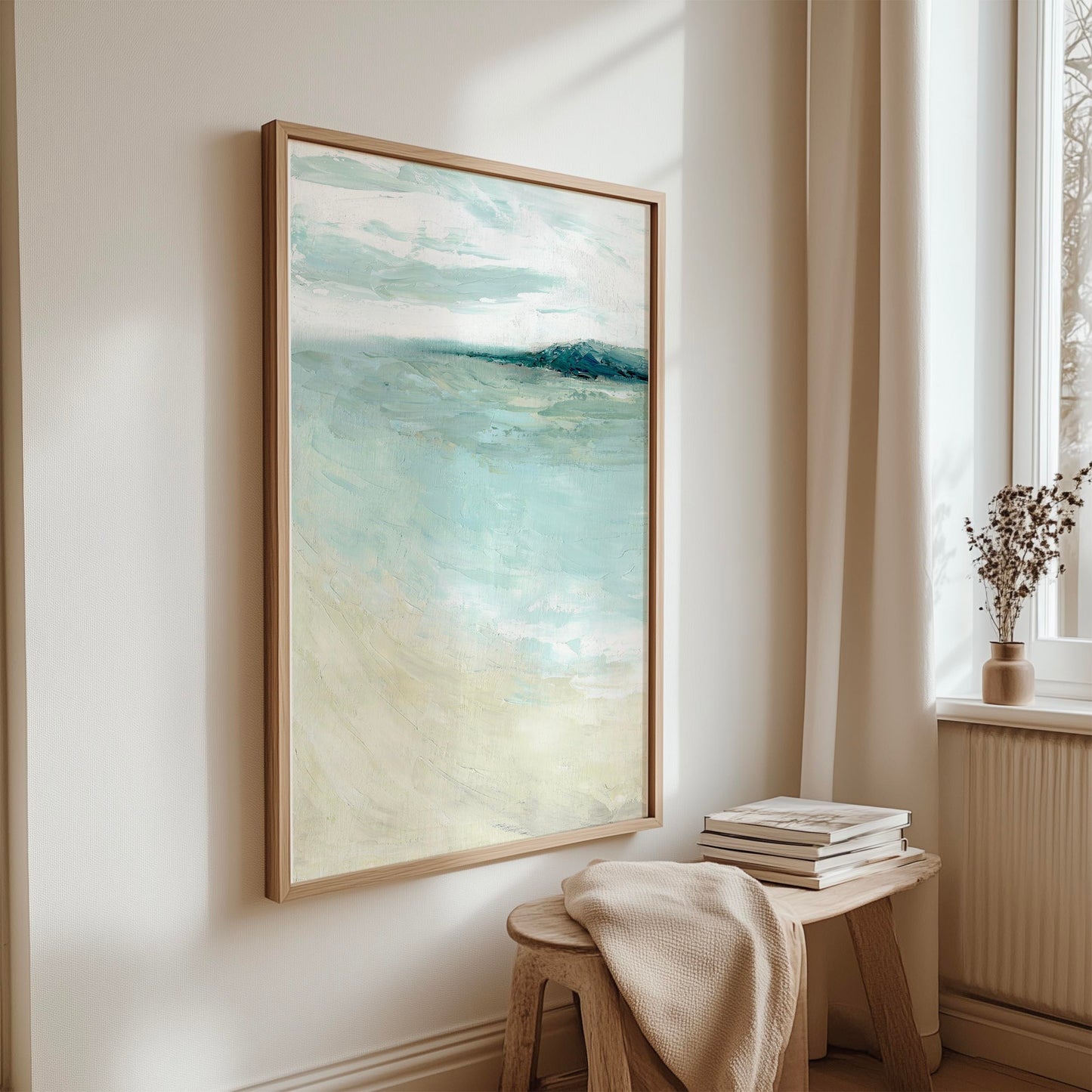 ‘Bramble Bush Bay Shores’ – peaceful ocean artwork inspired by Dorset’s coastline.