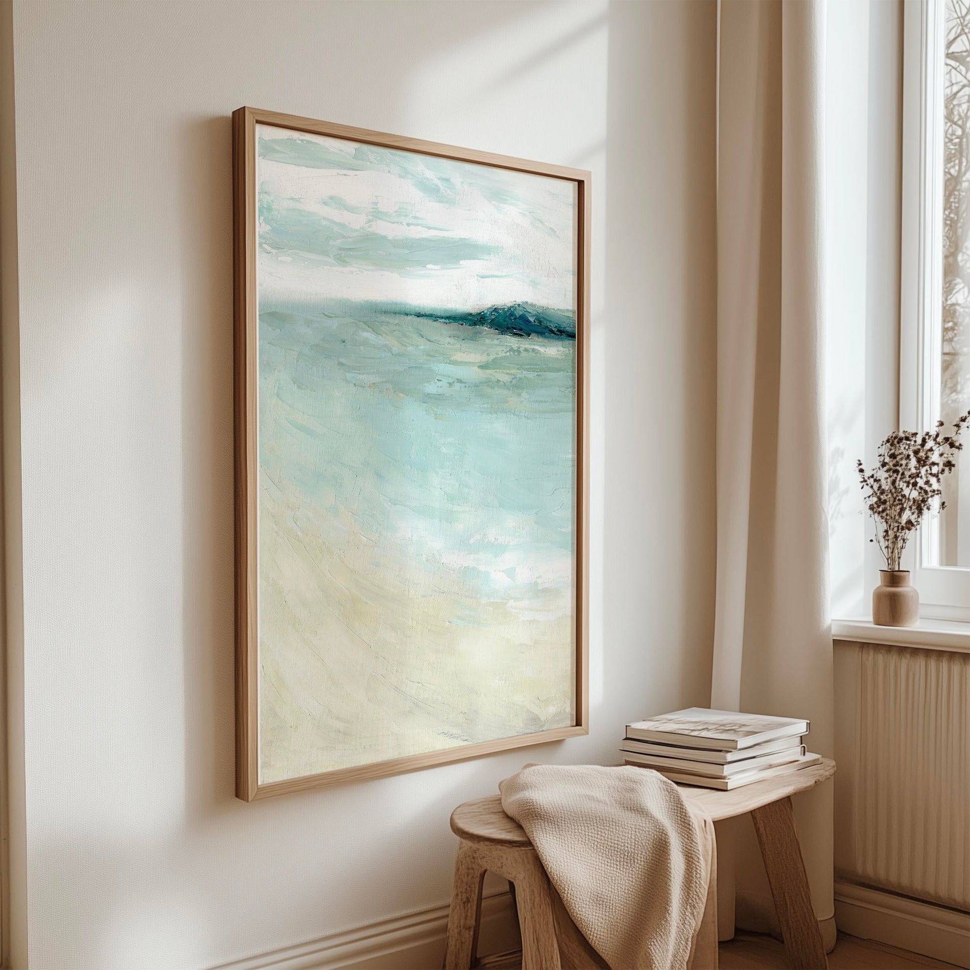 ‘Bramble Bush Bay Shores’ – peaceful ocean artwork inspired by Dorset’s coastline.