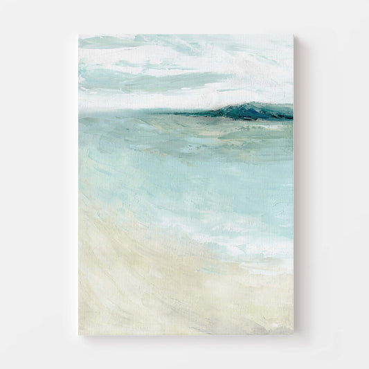 ‘Bramble Bush Bay Shores’ Coastal Abstract Canvas Wall Art, Tranquil Seascape, Modern Ocean Print, Calm Coastal Decor