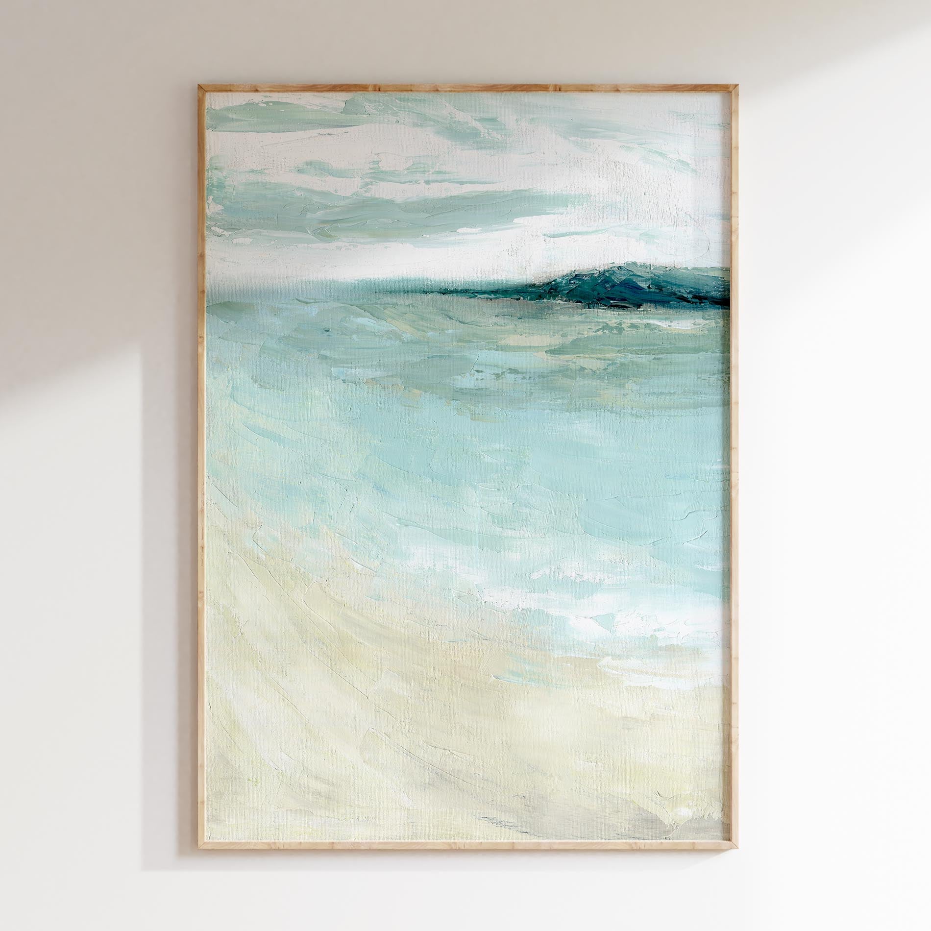 ‘Bramble Bush Bay Shores’ – oil painting print showing the serenity of Bramble Bay.
