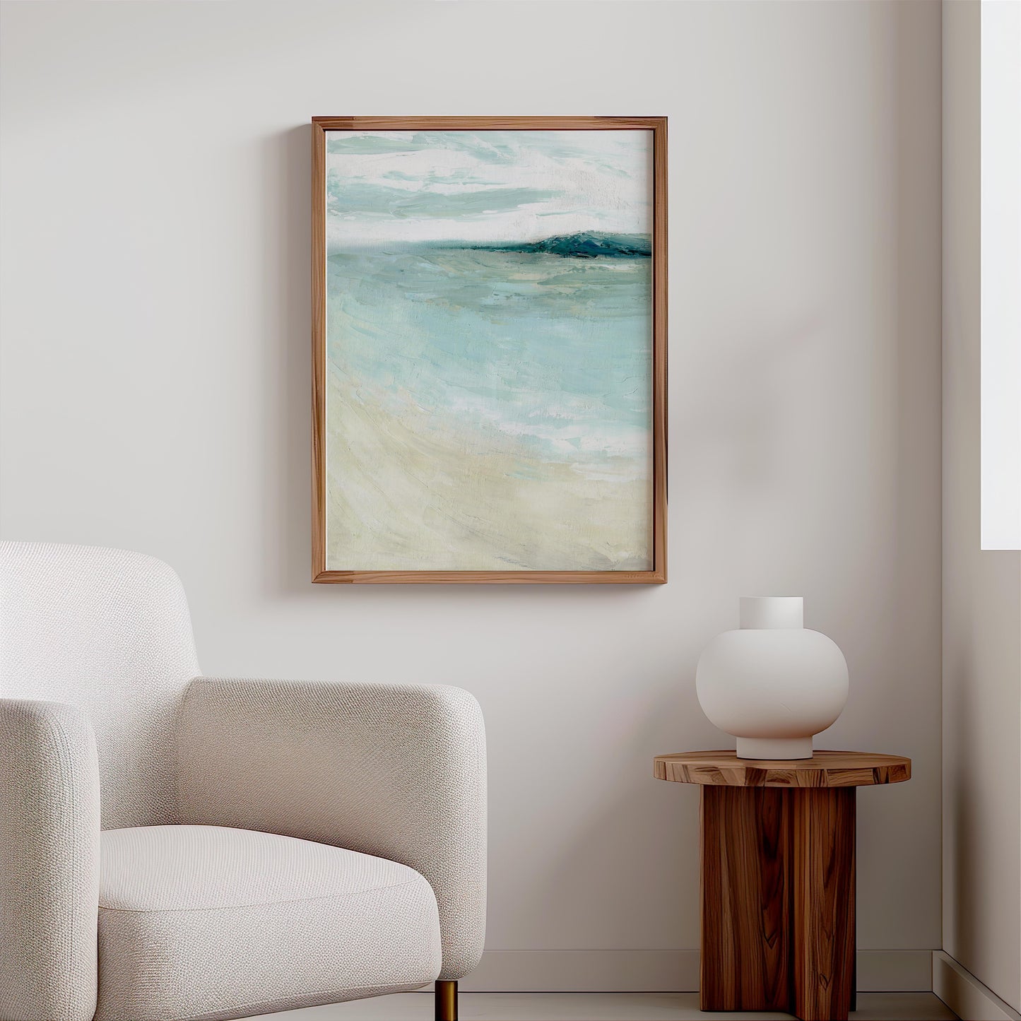 ‘Bramble Bush Bay Shores’ – coastal art print inspired by the calm Dorset shoreline.