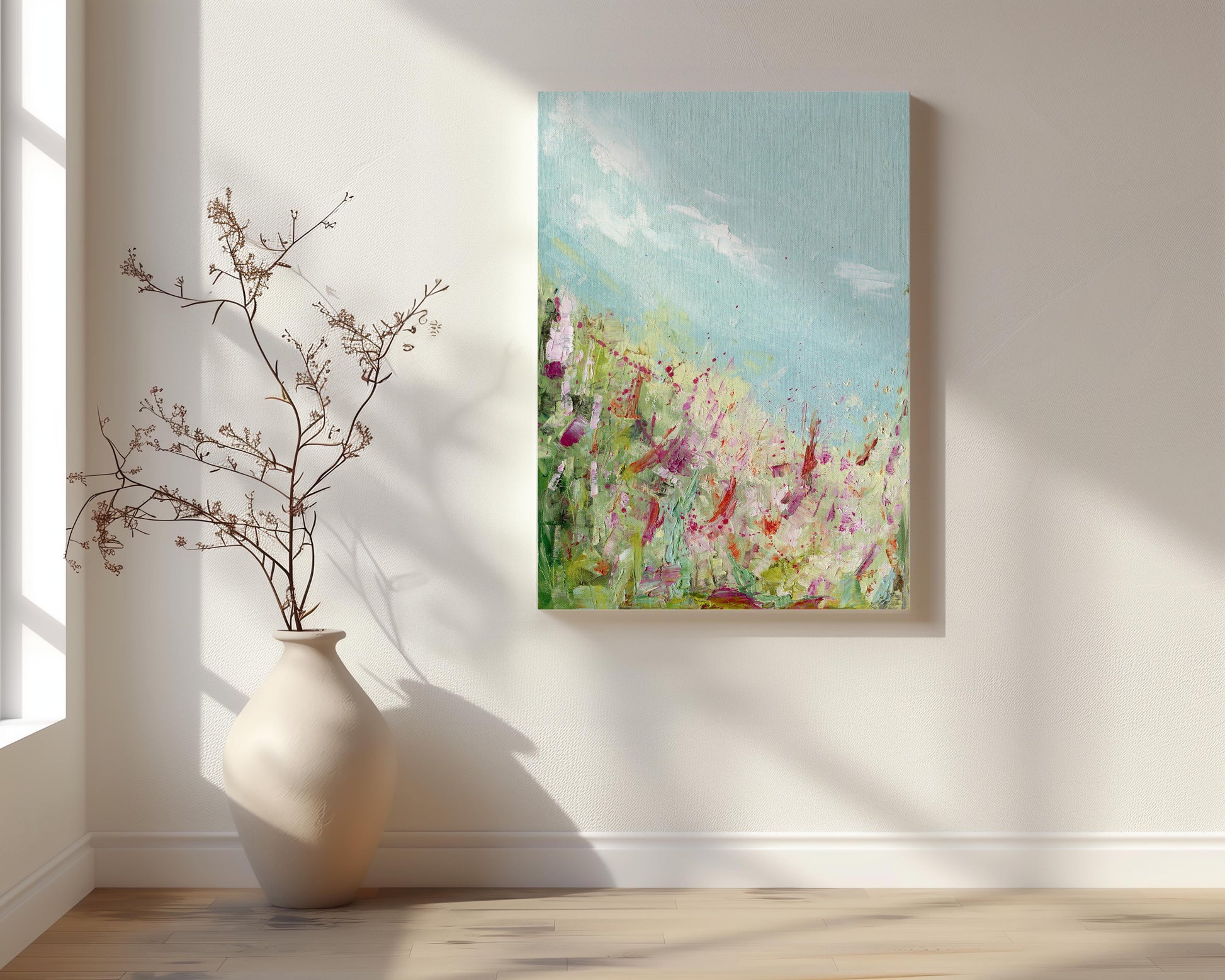 ‘Colours of the Field’ - Expressive canvas print inspired by nature’s beauty.