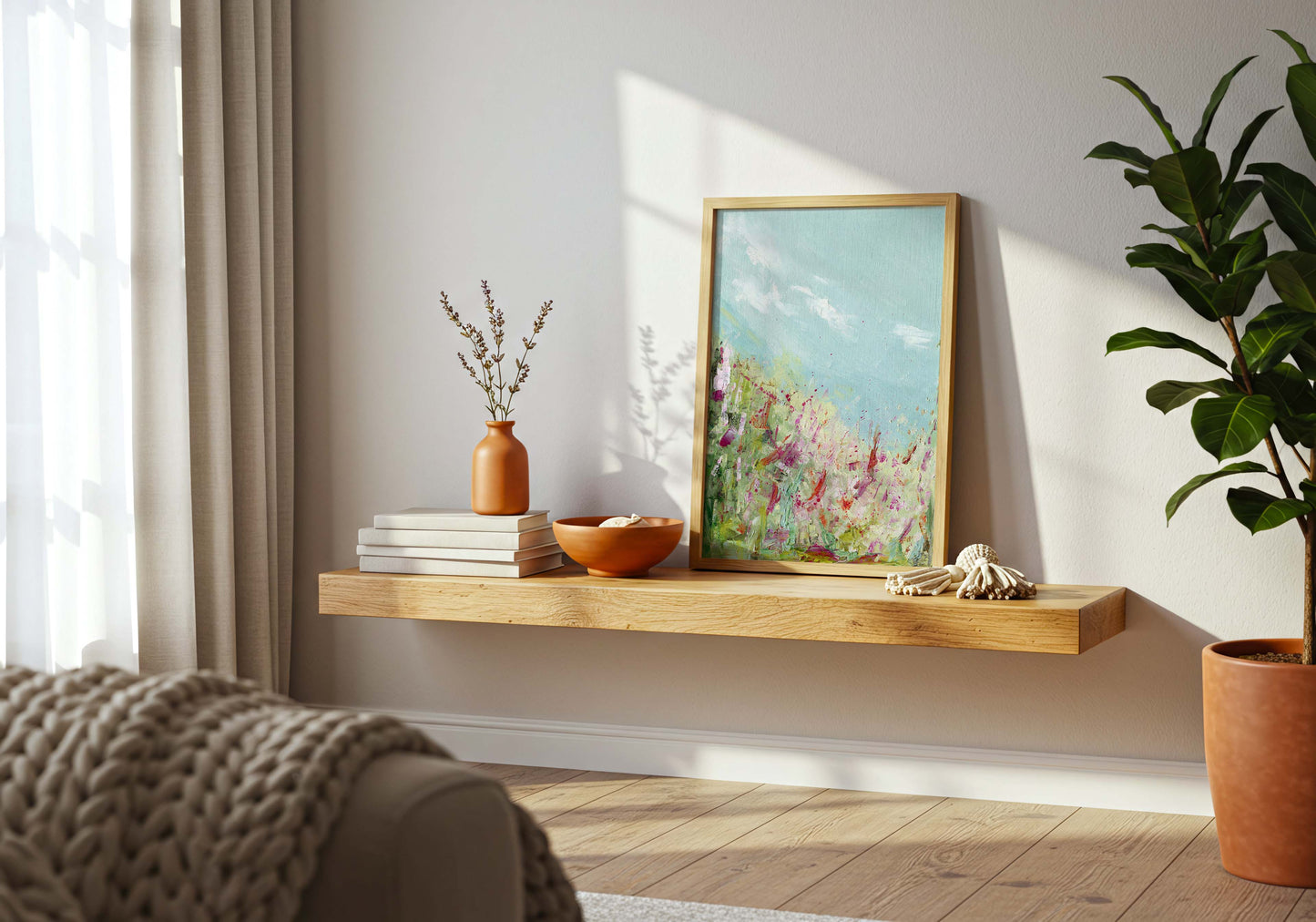 ‘Colours Of The Field’ – vibrant floral wall art inspired by wildflowers in bloom.