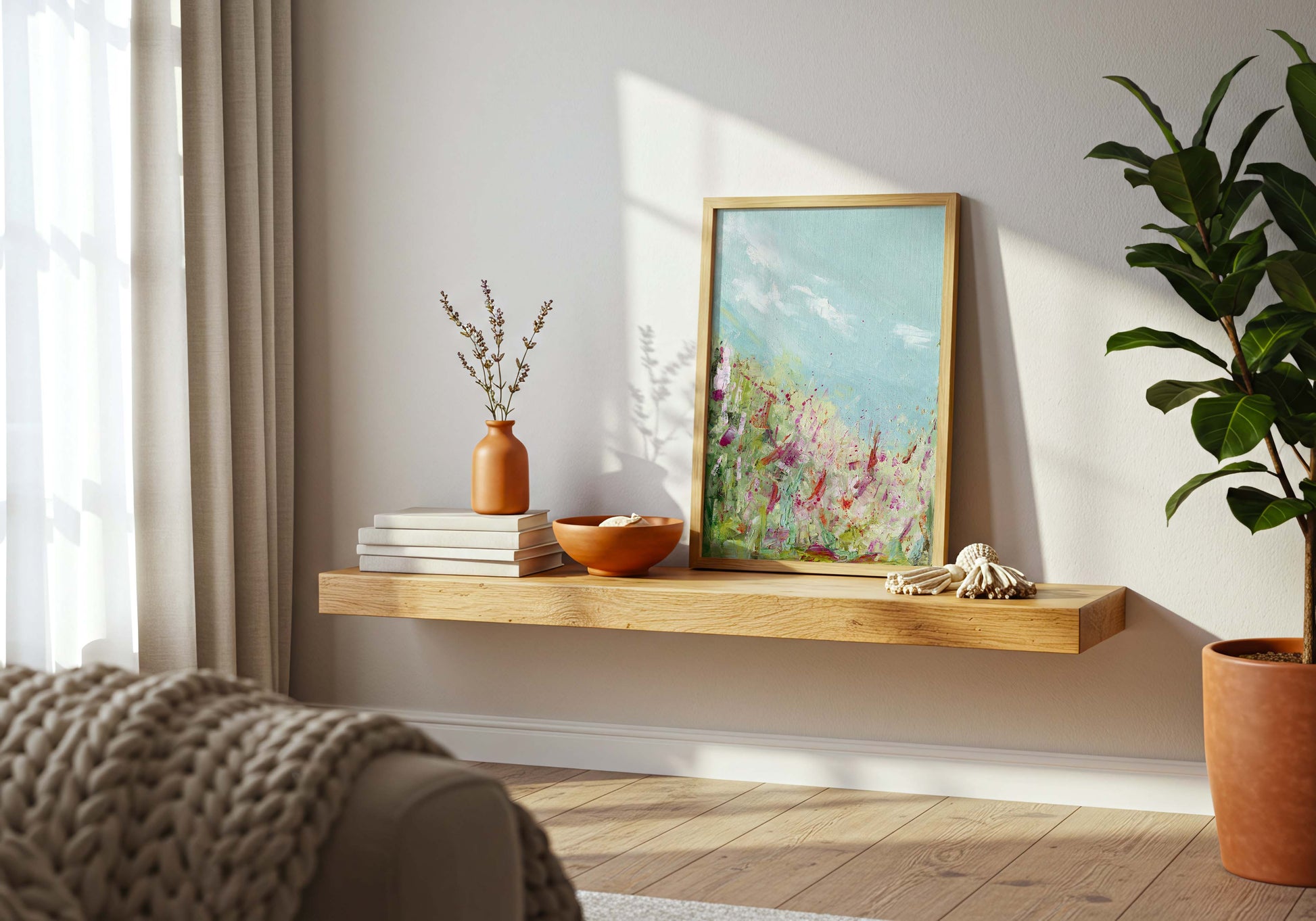 ‘Colours Of The Field’ – vibrant floral wall art inspired by wildflowers in bloom.
