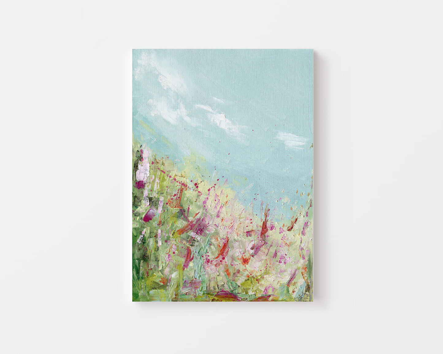 ‘Colours of the Field’ - Abstract floral canvas print bursting with colour and life.