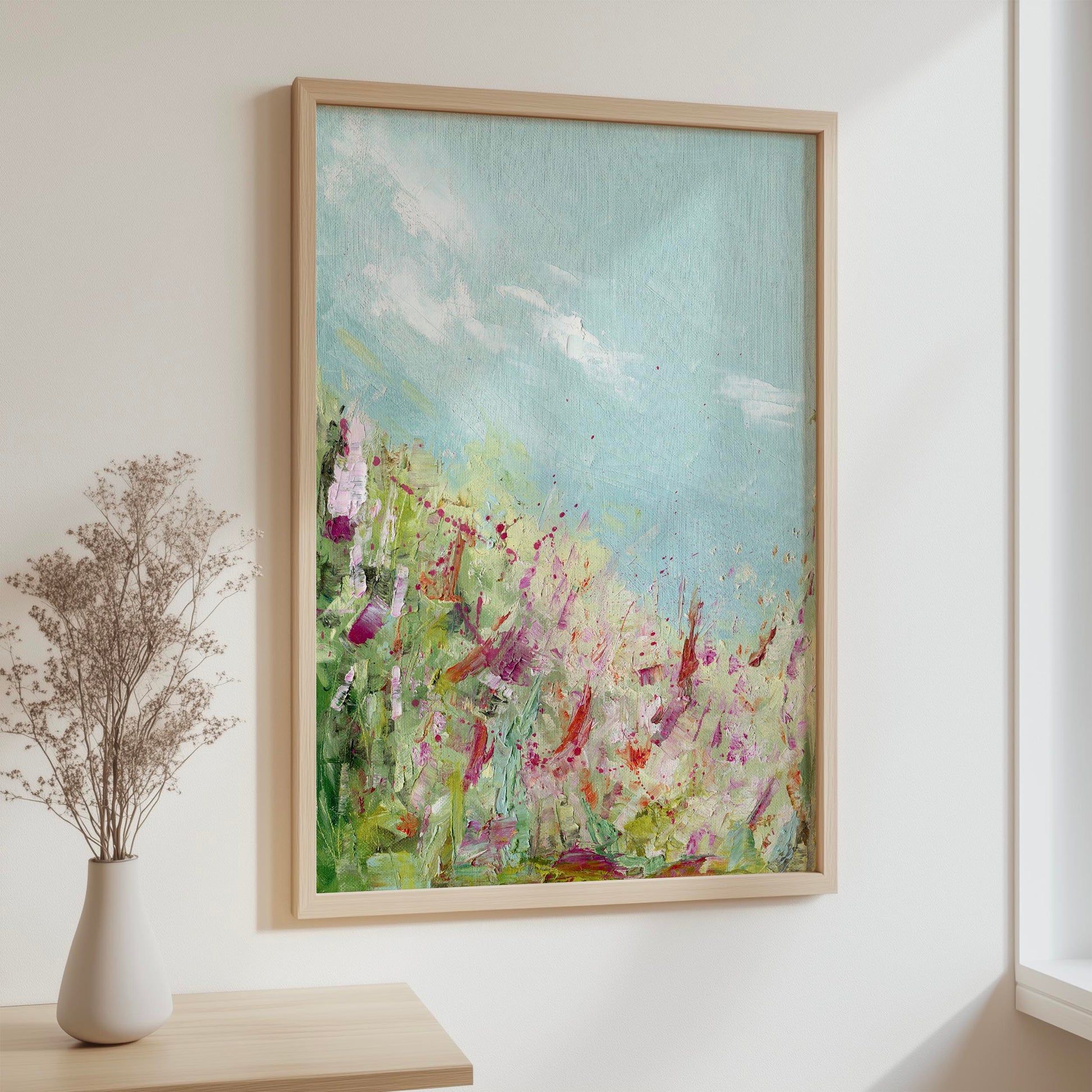 ‘Colours Of The Field’ – bright modern meadow artwork to uplift your space.