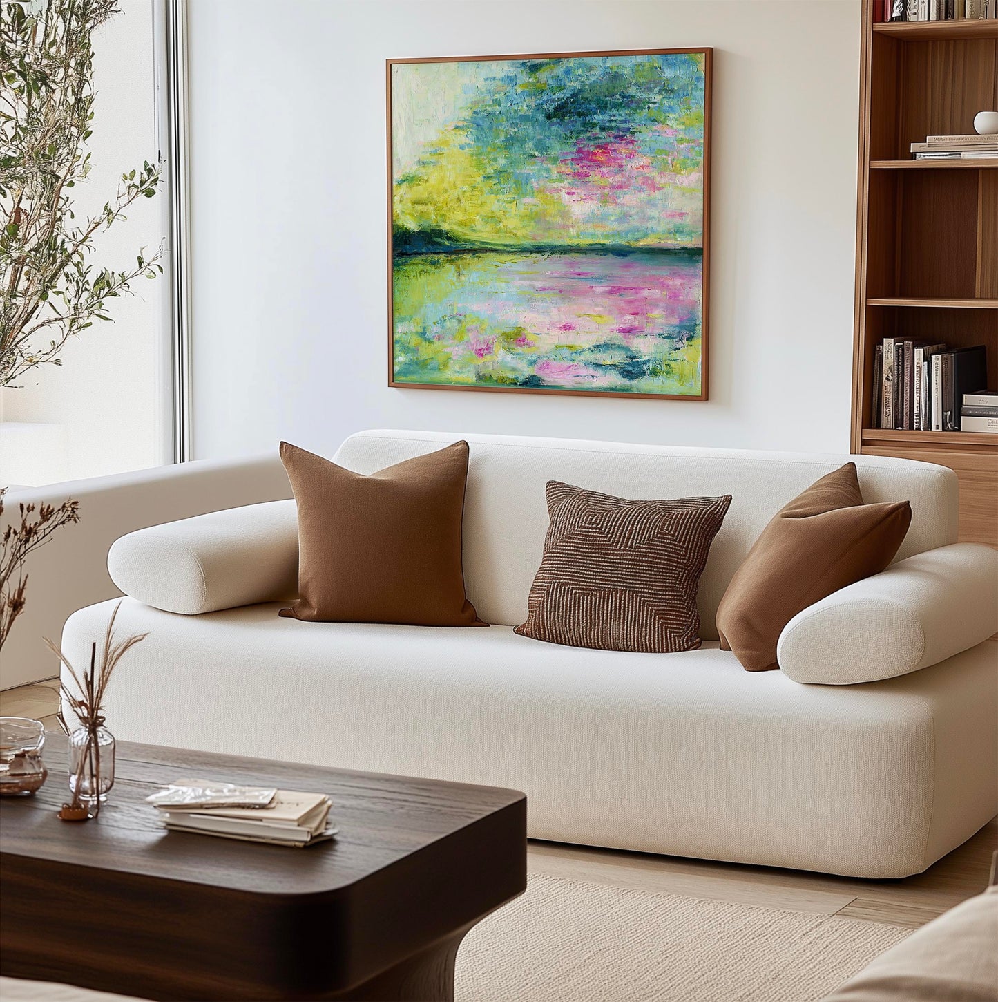 ‘Echoes in Still Water’ – fine art paper print with soft blues and serene coastal tones.