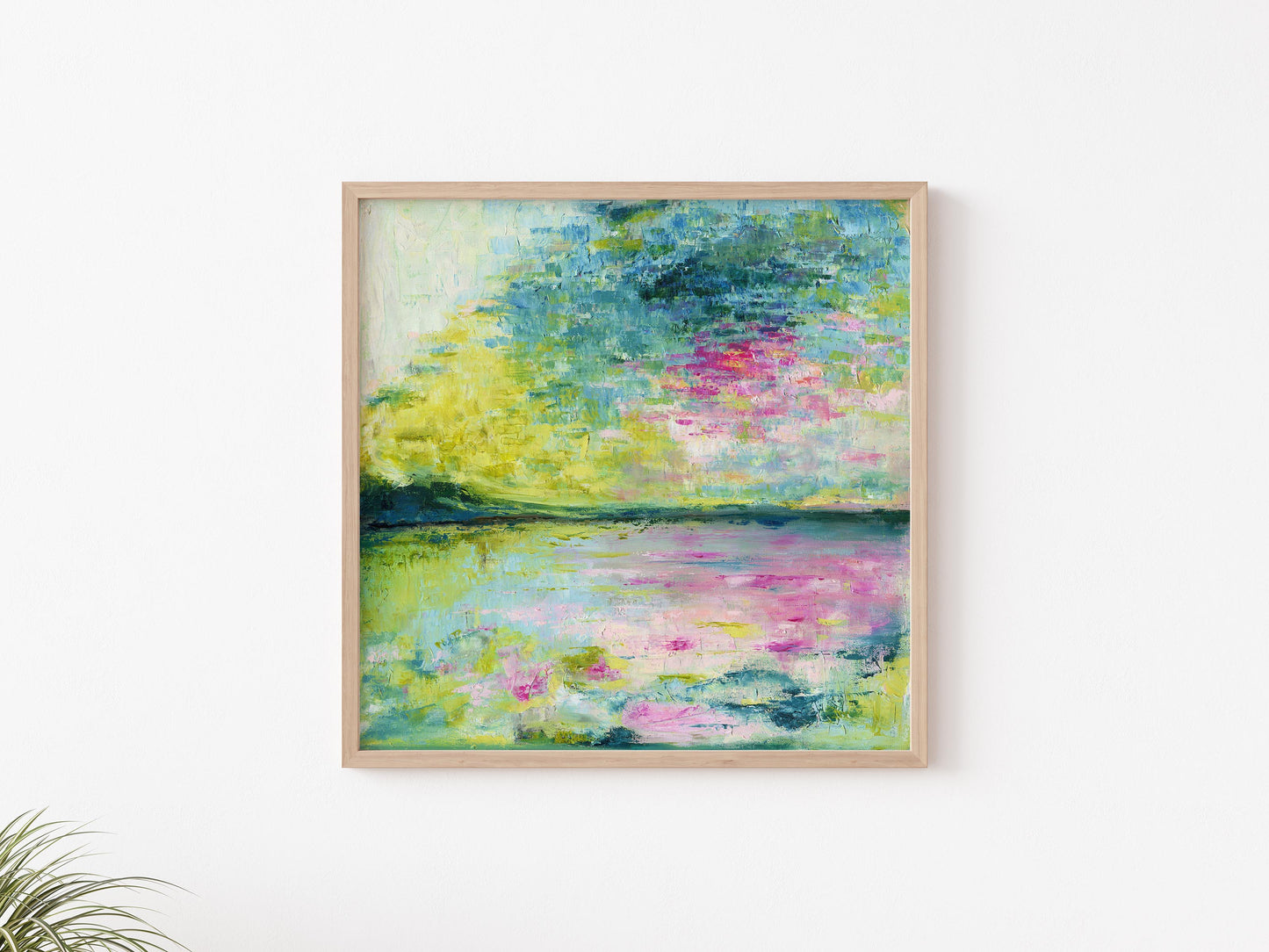 ‘Echoes in Still Water’ – peaceful abstract print inspired by calm waters and reflection.