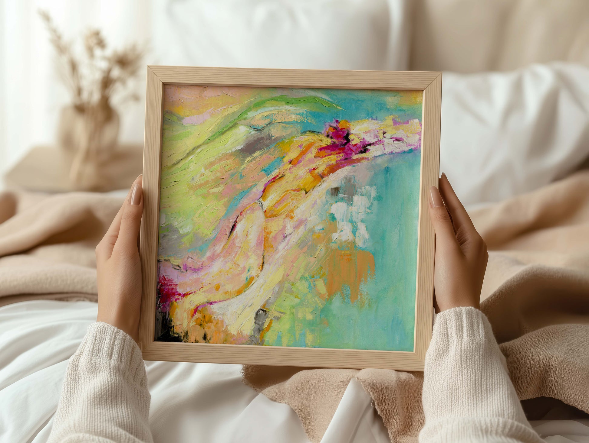 ‘Endless Summer’ - Summer inspired abstract painting reproduced as a fine art print.