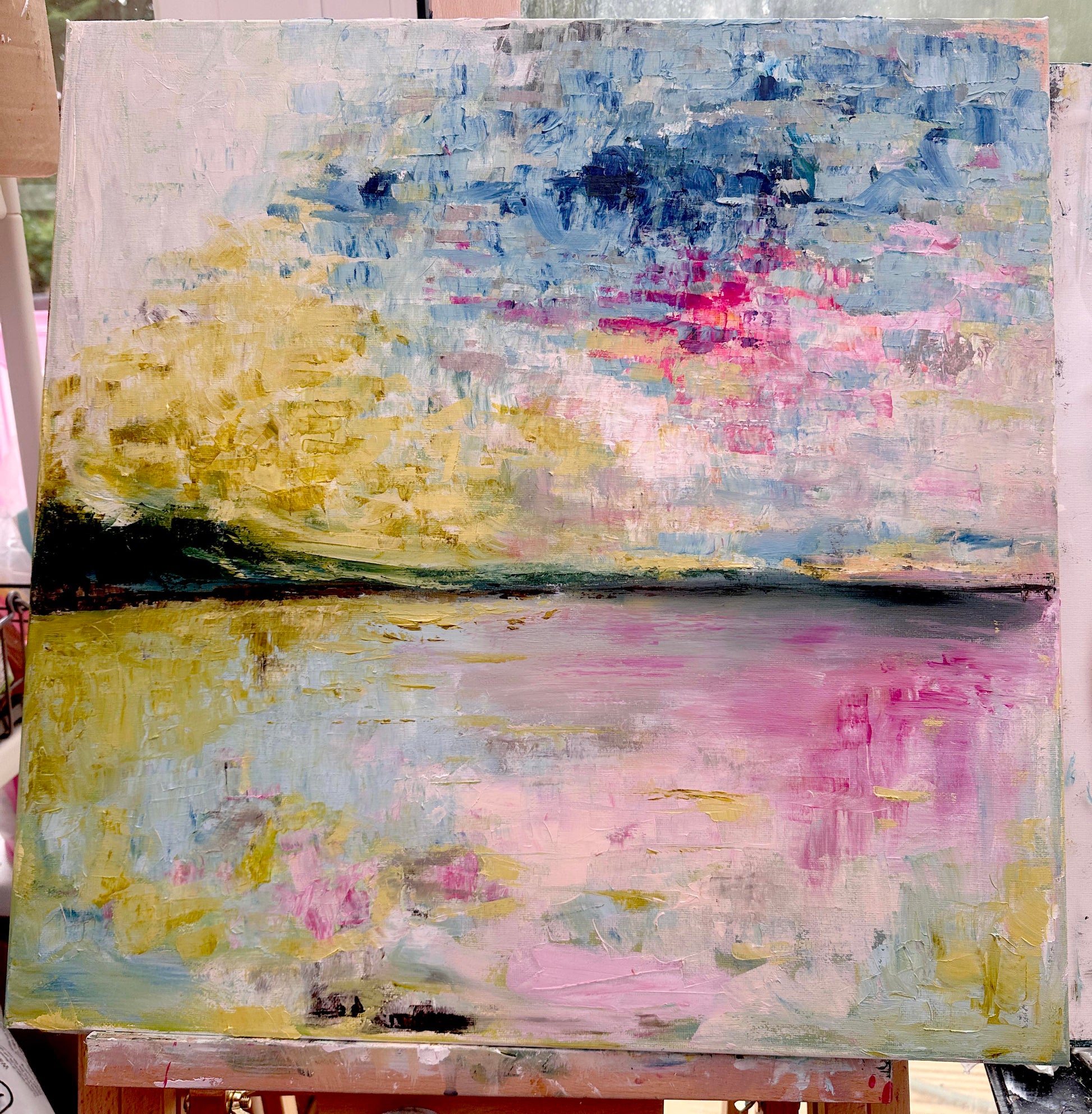 painting echoes in still water painting