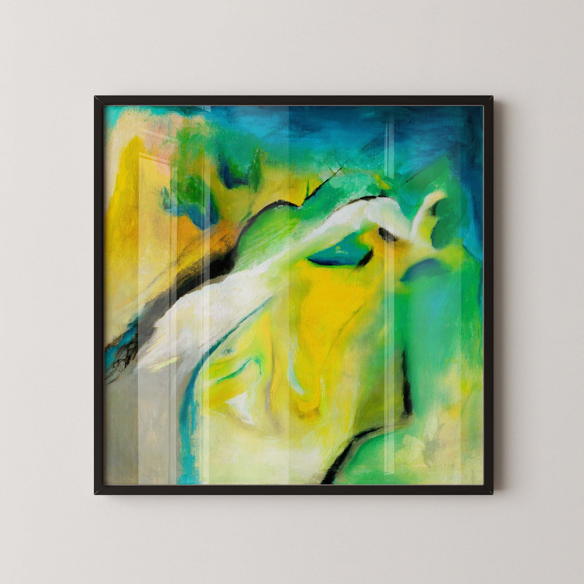 ‘Leap of Faith’ – framed or unframed canvas print with layered texture.
