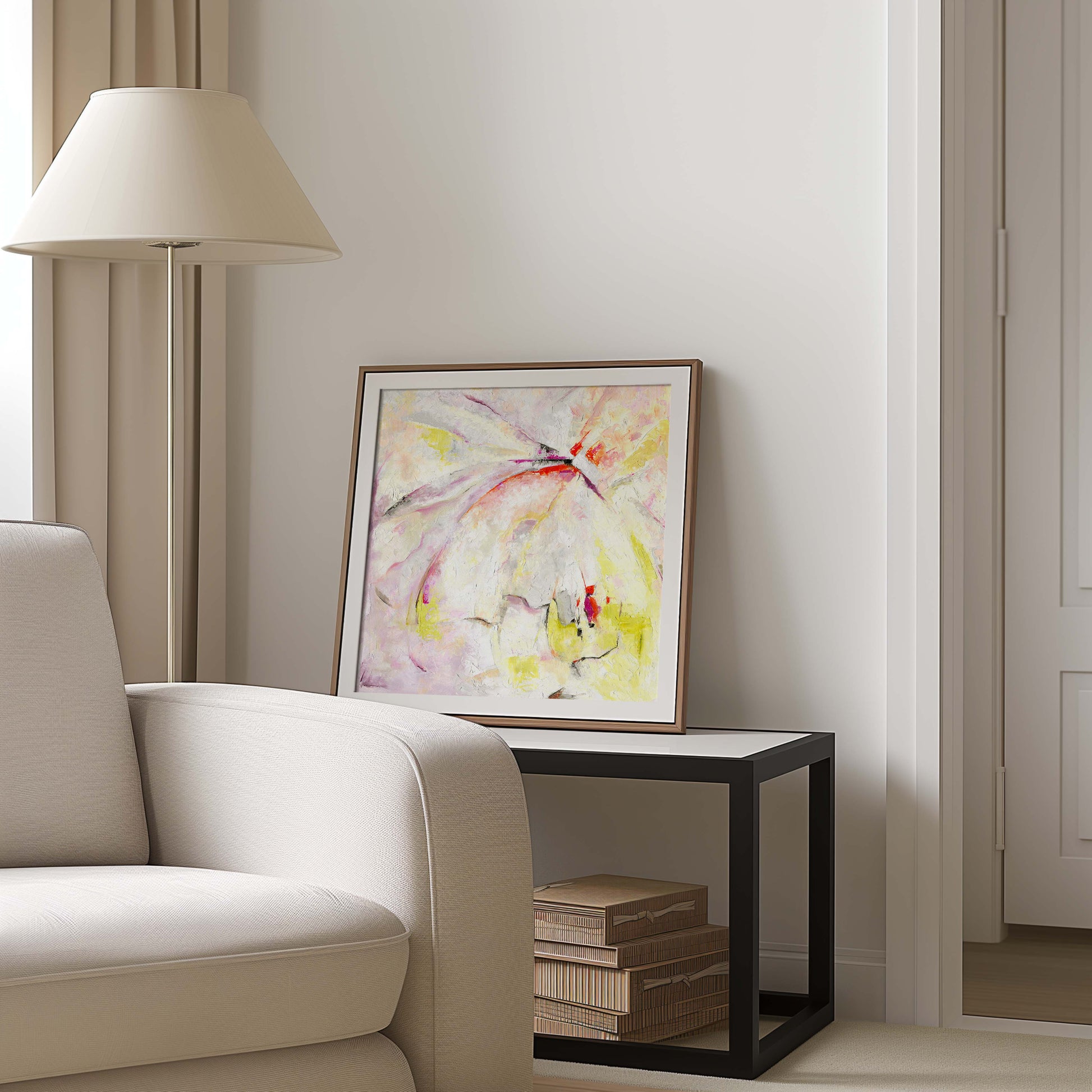 ‘Taking Flight’ – Soulful abstract artwork for uplifting modern interiors.