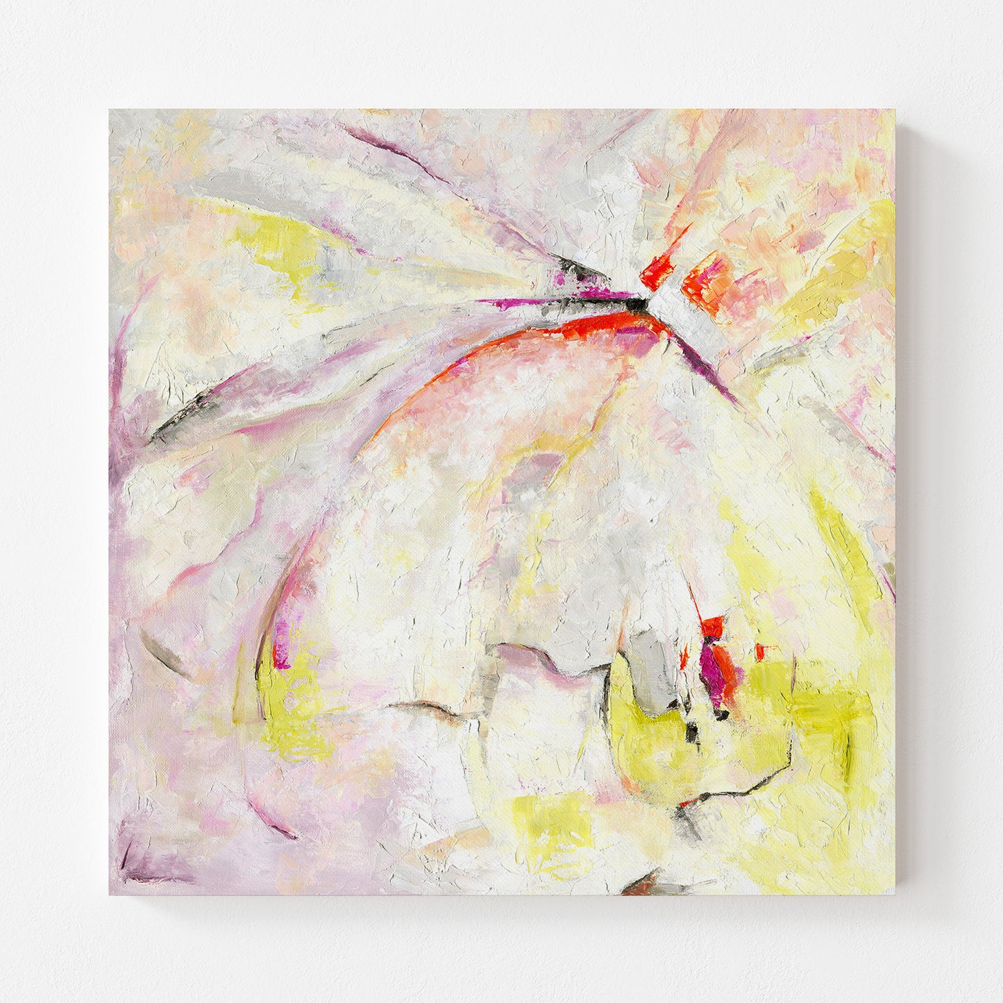 ‘Taking Flight’ Colourful Expressive Abstract Canvas Art Print, Modern Vibrant Wall Art for Uplifting Interiors, Energising Home Decor