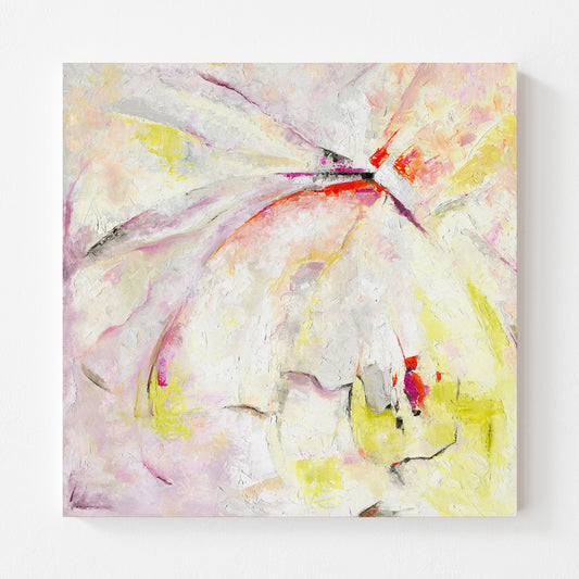 ‘Taking Flight’ Colourful Expressive Abstract Canvas Art Print, Modern Vibrant Wall Art for Uplifting Interiors, Energising Home Decor