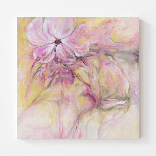'Through It All' – warm, uplifting abstract perfect for bedrooms.