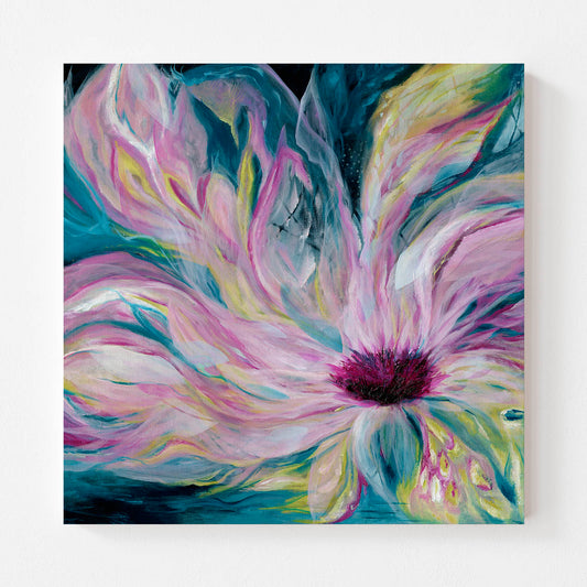 Untamed abstract floral art print by Kate Shephard
