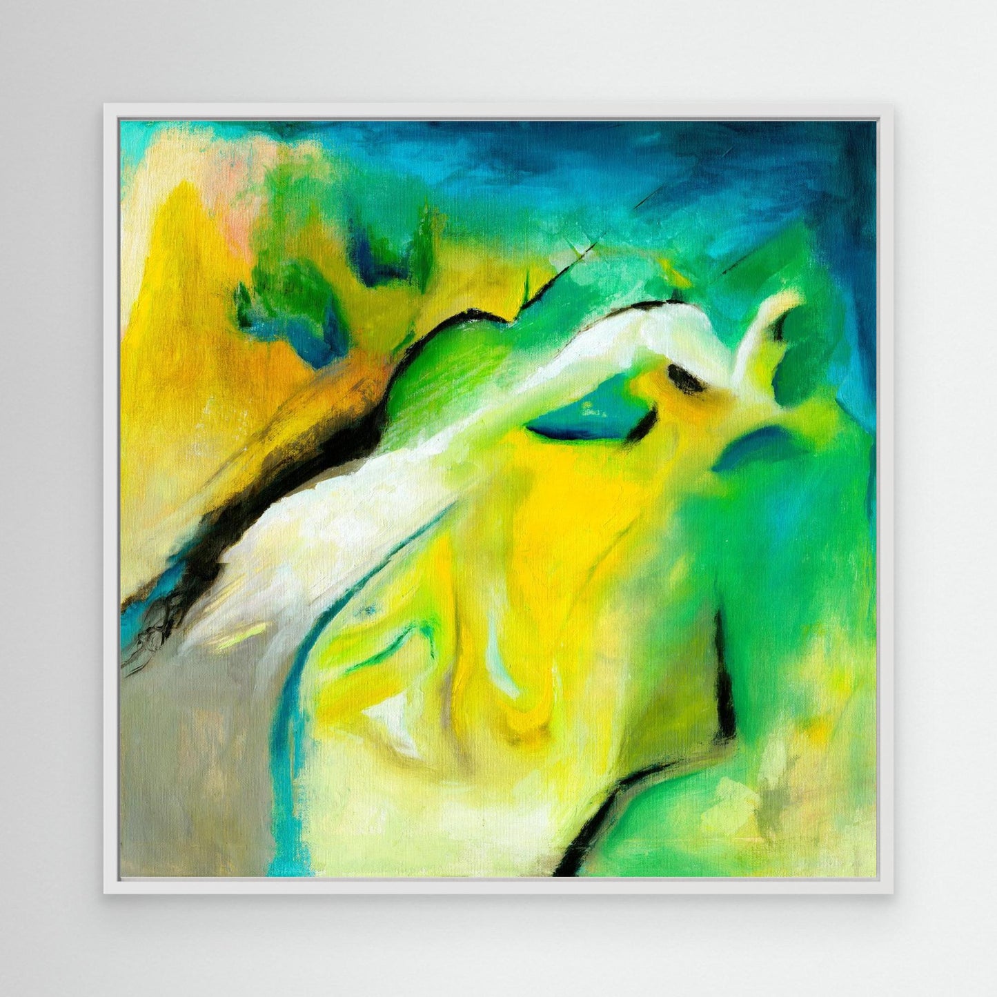 Leap of Faith print in a white frame