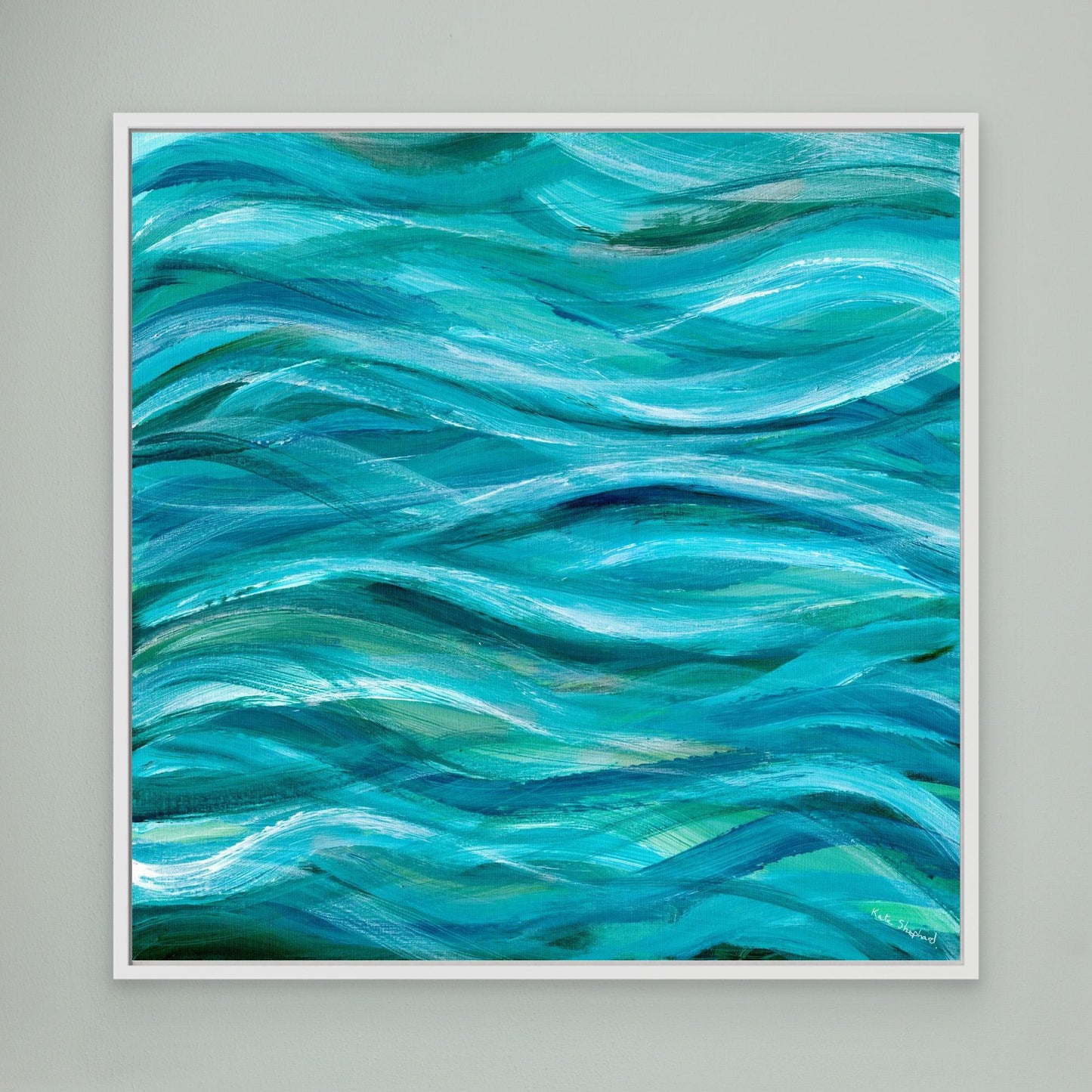 canvas - white float frame