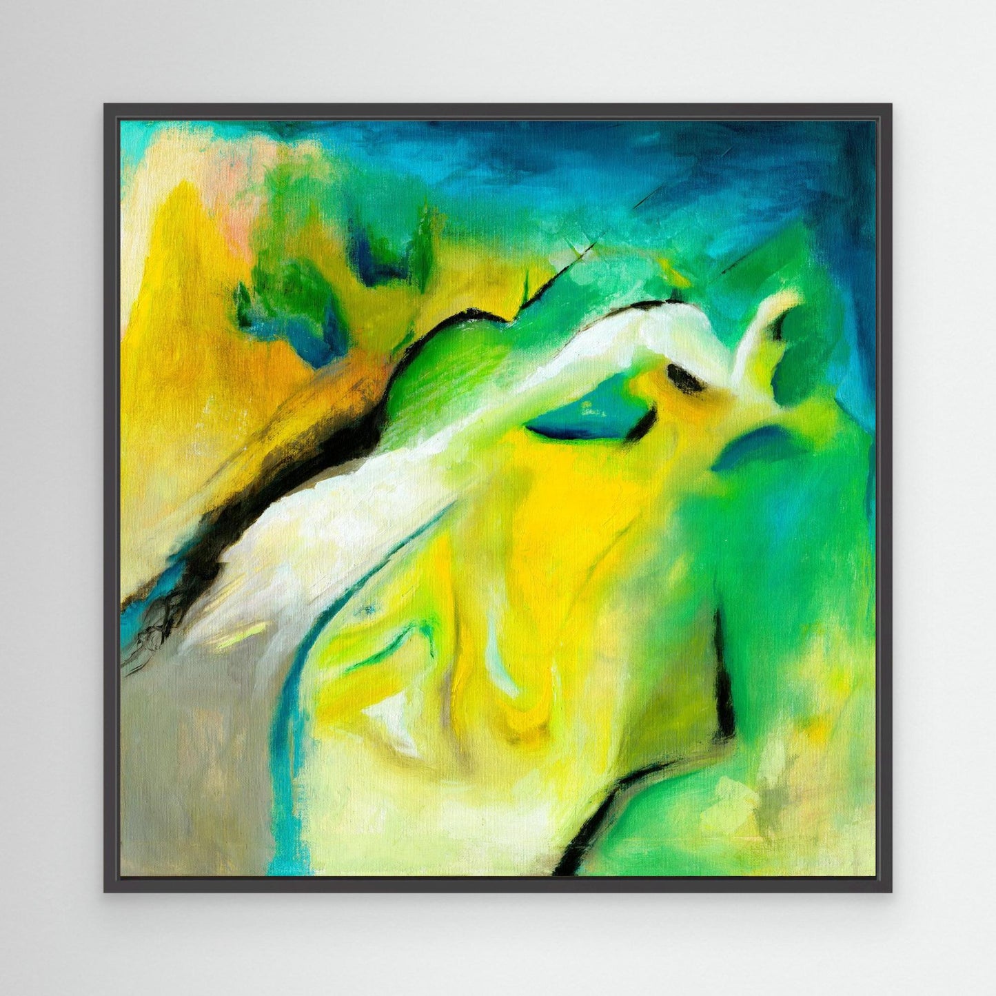 Leap of Faith print in a black frame