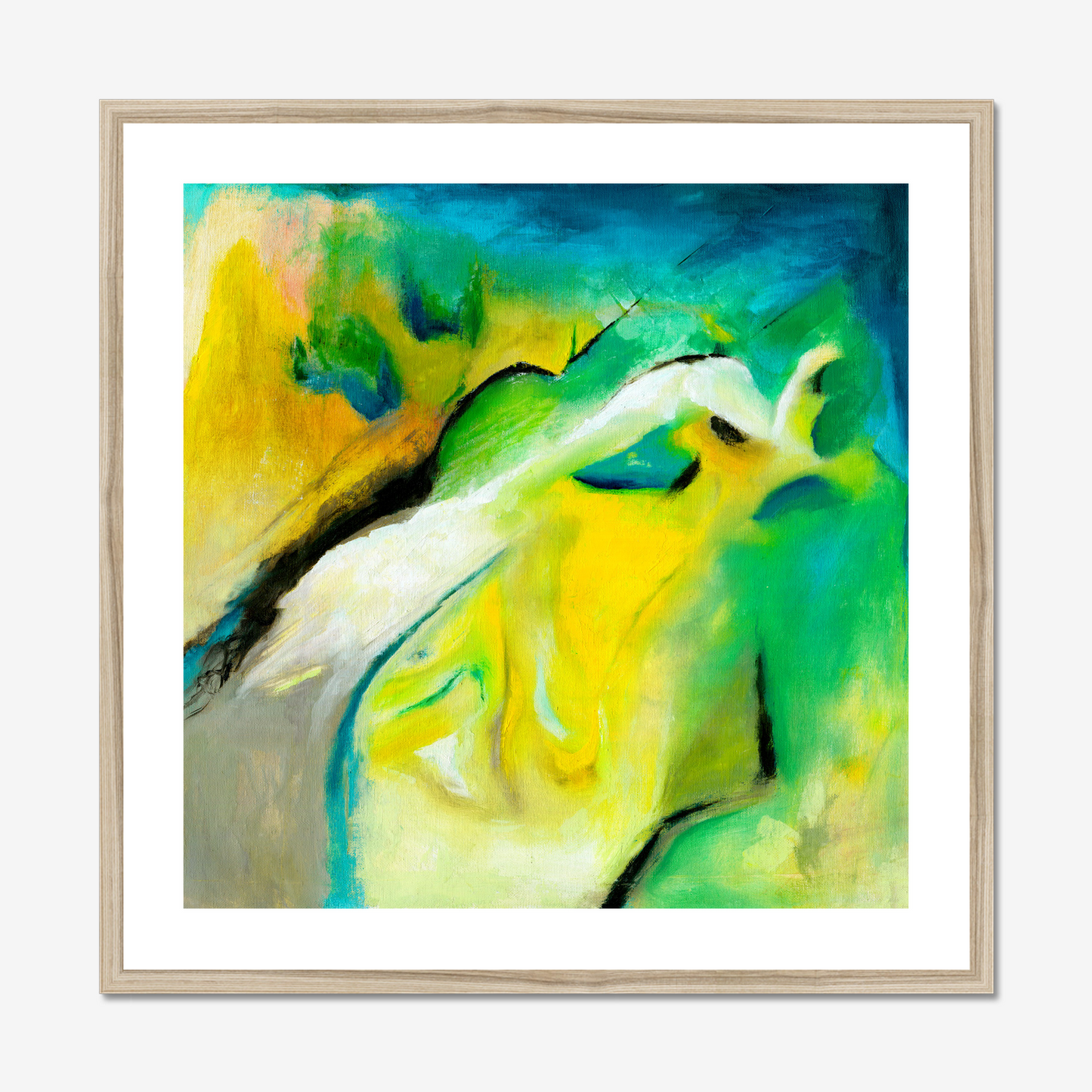 ‘Leap of Faith’ – fine art paper print with vibrant abstract composition.