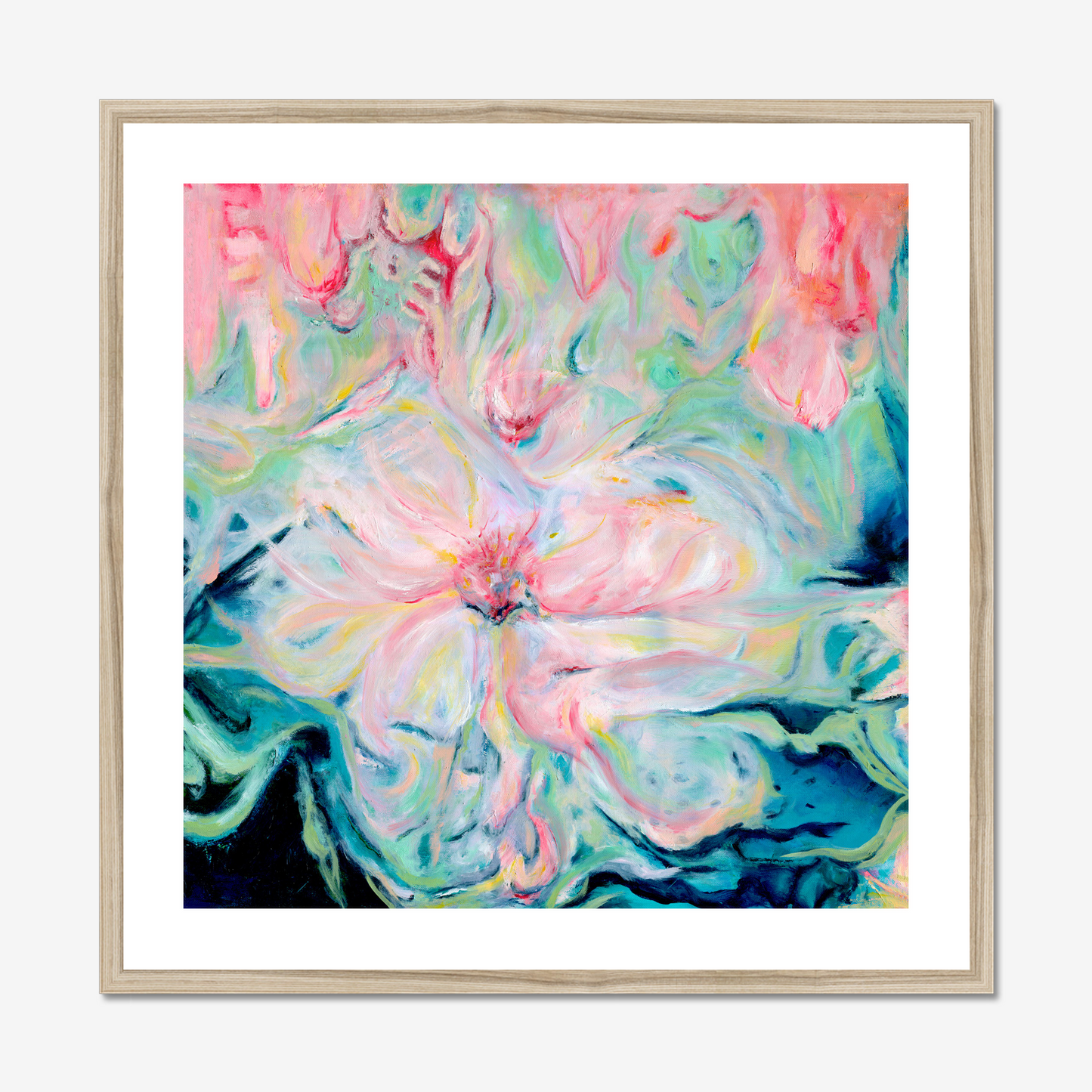 whispers of spring in a natural wood frame