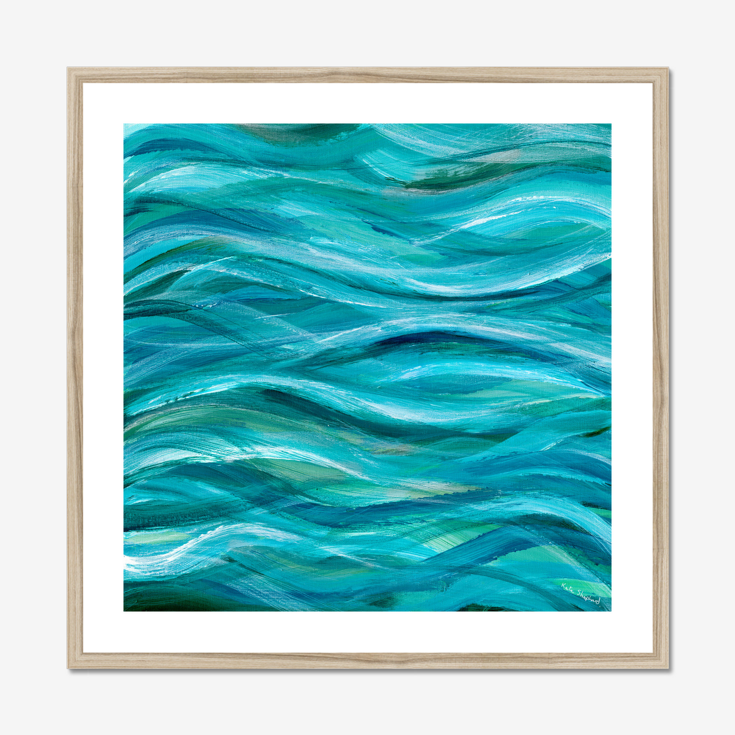 the sea beneath us is deep print in a wood frame