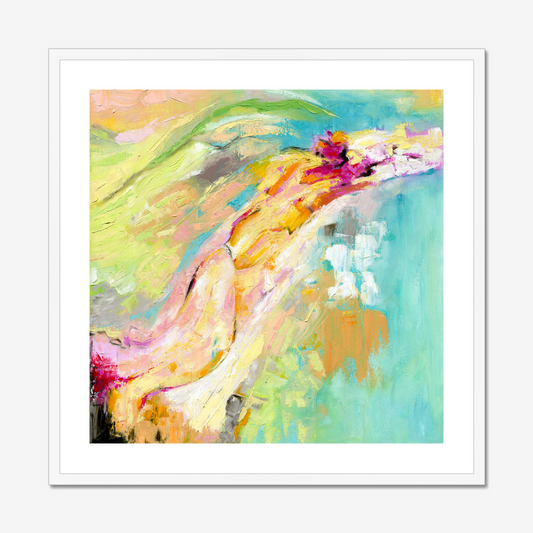 Endless Summer Print in a white wood frame with white mount