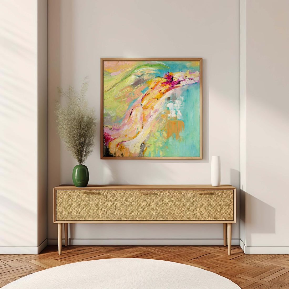 ‘Endless Summer’ – a vibrant abstract print inspired by golden light, warmth, and the calm of long summer days.