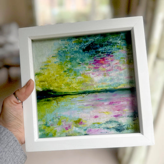 ‘Echoes in still water’ Art print displayed in a box frame without a mount