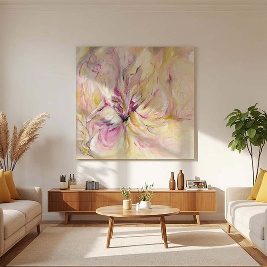 ‘In the Quiet Light’ - Expressive Artwork Abstract print bringing quiet beauty and feminine energy.