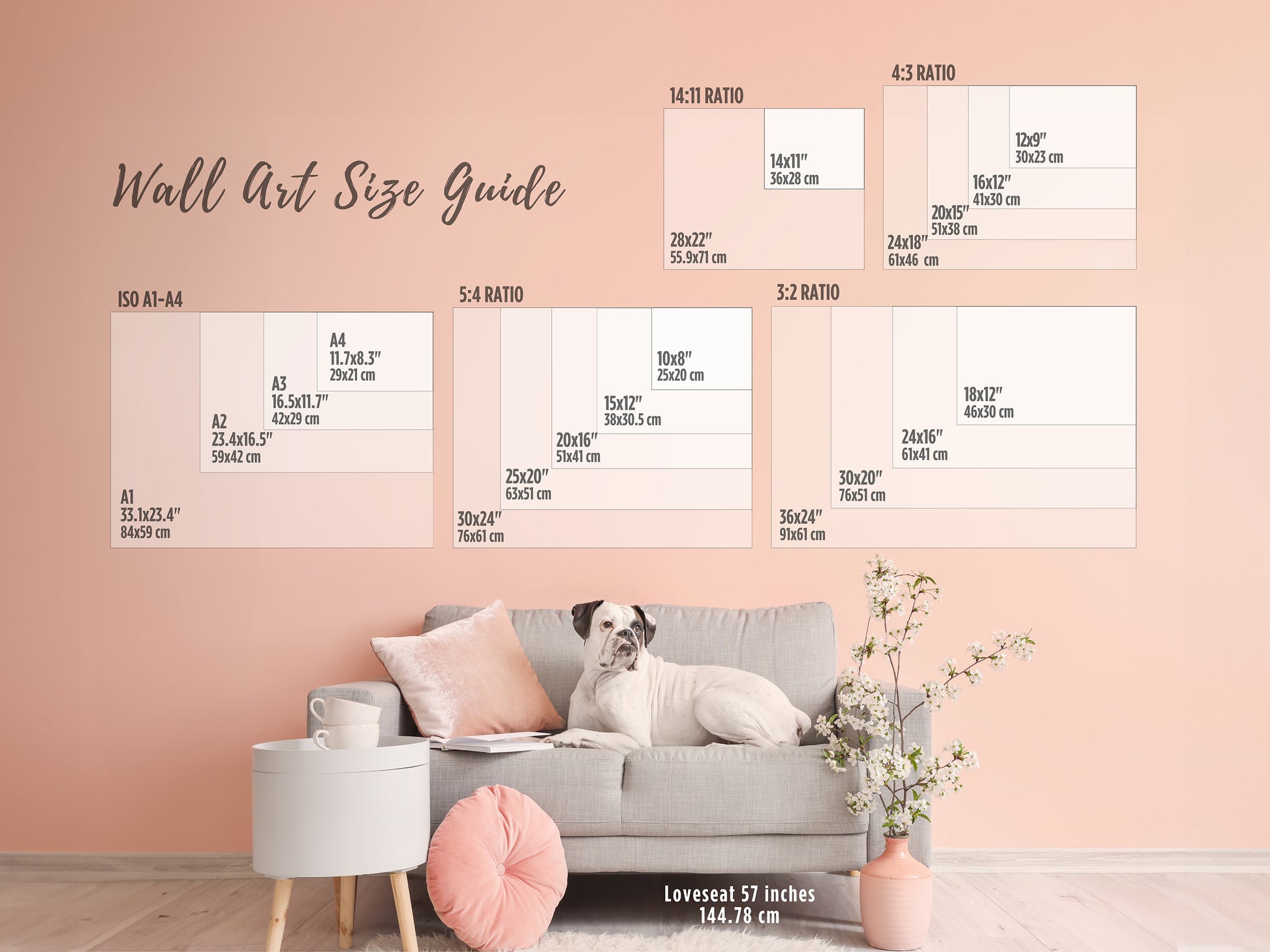 Wall Art Print Size Comparison Chart 