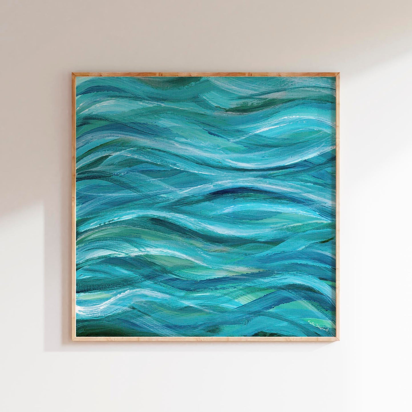 pls can u do 'the sea beneath us is deep'1:06 PMClaude responded: 'The Sea Beneath Us is Deep' - A contemplative abstract waterscape canvas print in sweeping blue, teal and turquoise — bold yet meditative oil painting about t…'The Sea Beneath Us is Deep' - A contemplative abstract waterscape canvas print in sweeping blue, teal and turquoise — bold yet meditative oil painting about the vast, quiet wisdom that lies beneath the ocean's surface, by Kate Shephard Art.