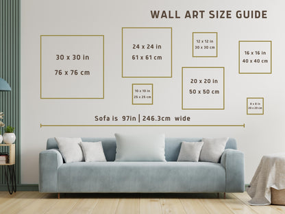 Wall Art Print Size Comparison Chart