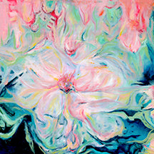 Whispers of spring abstract art print by Kate Shephard