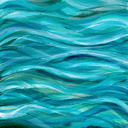 the sea beneath us is deep abstract art print by Kate Shephard