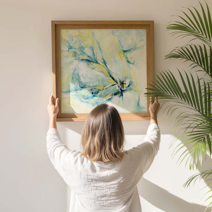 ‘Whispers of Midwinter’ – wintery abstract print with calming seasonal colours.