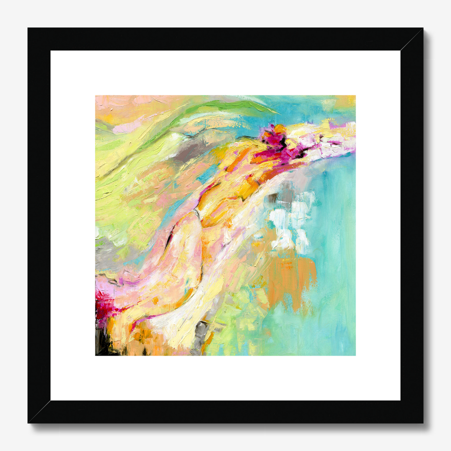 12x12" Endless Summer Art Print by Kate Shephard in a black frame