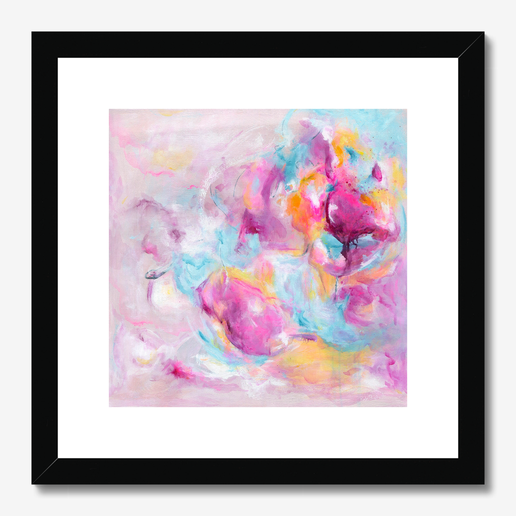 'Joy Looks Good On You' Fine Art Print by Christian Abstract Artist Kate Shephard from Dorset
