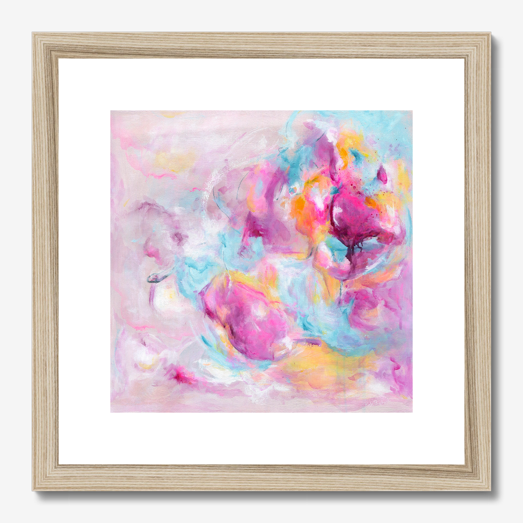 'Joy Looks Good On You' Fine Art Print by Christian Abstract Artist Kate Shephard from Dorset