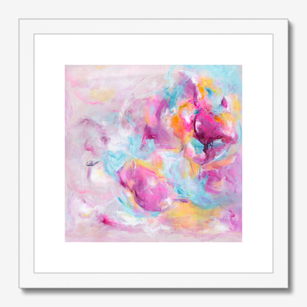 'Joy Looks Good On You' Fine Art Print by Christian Abstract Artist Kate Shephard from Dorset