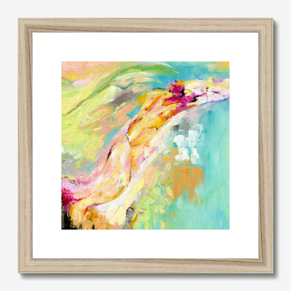 12x12" Endless Summer Art Print by Kate Shephard in a natural wood frame