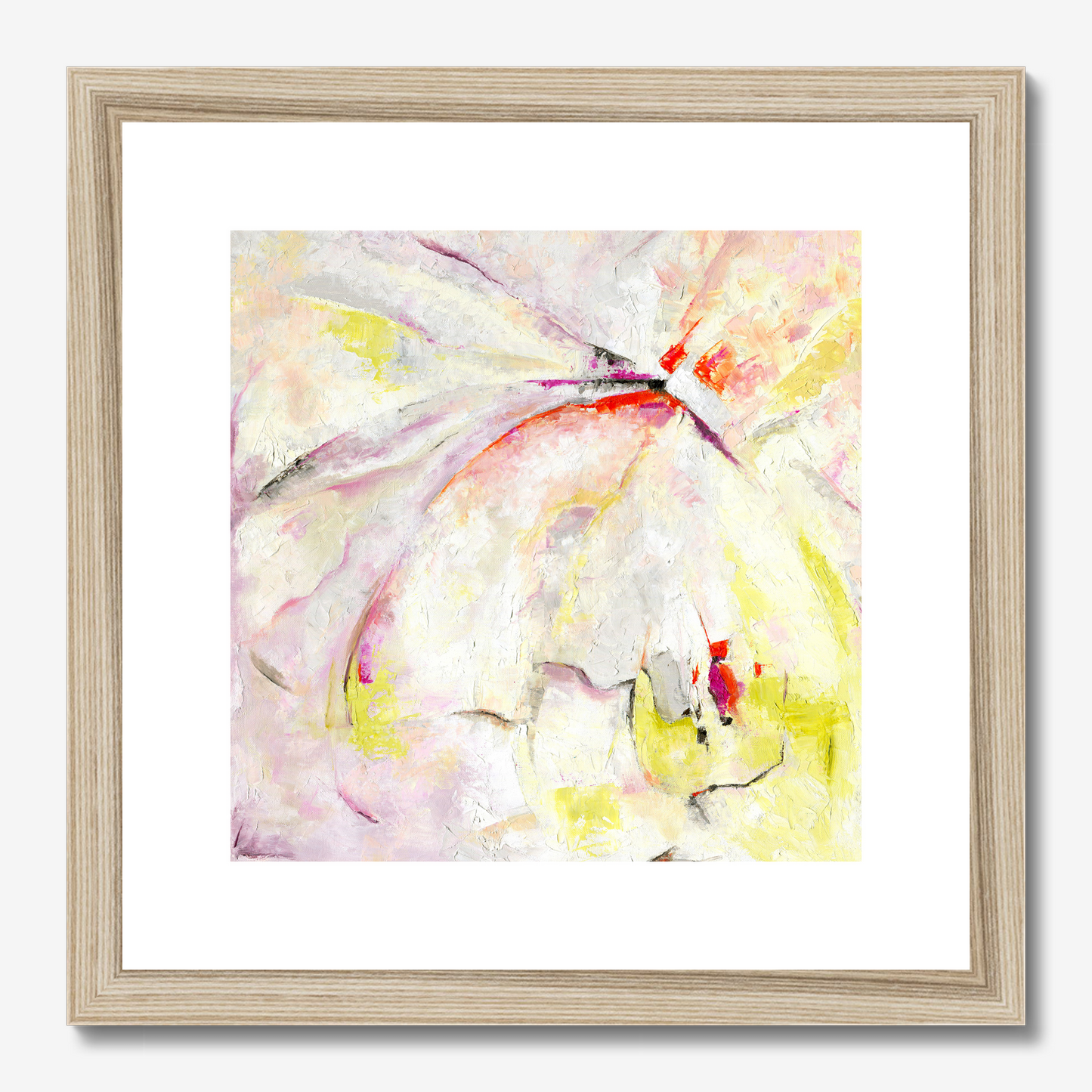 Taking Flight Abstract Fine Art Print by Kate Shephard in a natural wood frame
