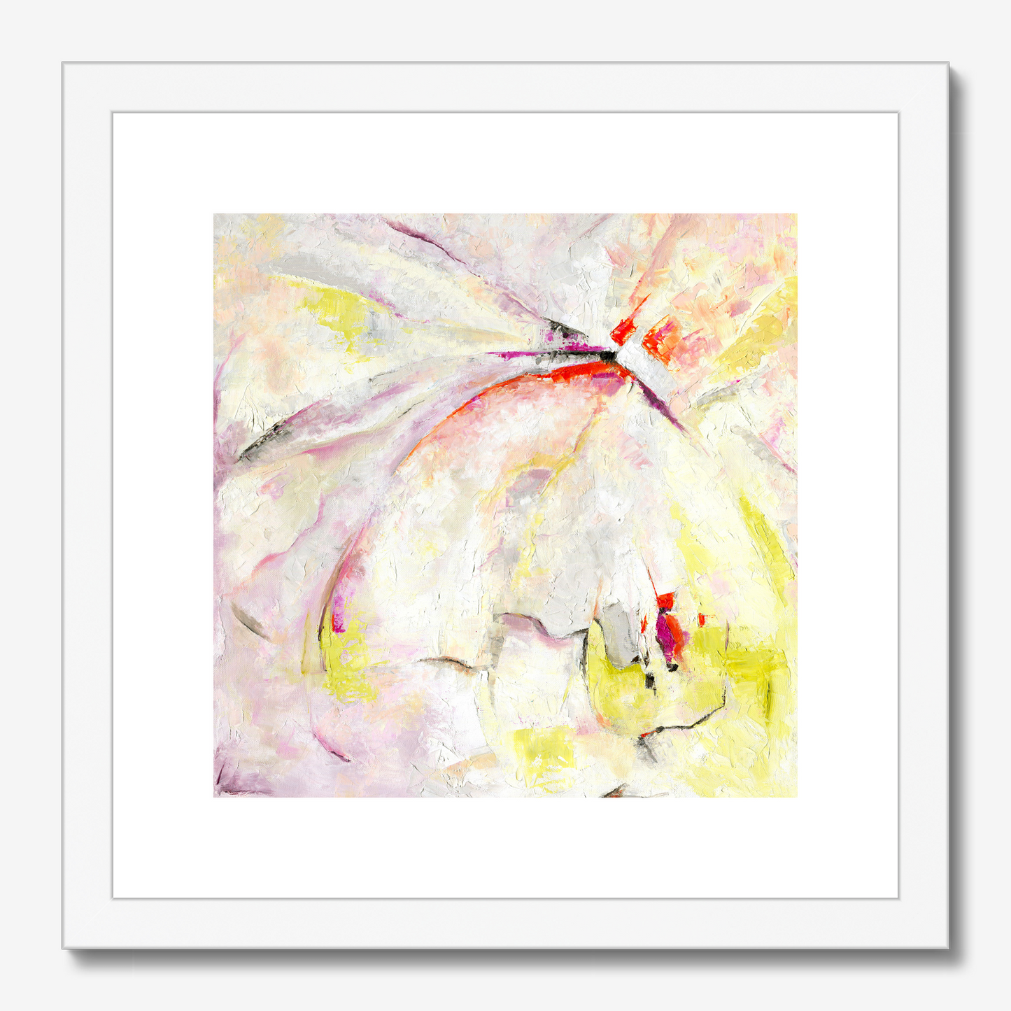 Taking Flight Abstract Fine Art Print by Kate Shephard in a white frame