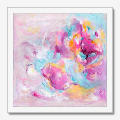 'Joy Looks Good On You' Fine Art Print by Christian Abstract Artist Kate Shephard from Dorset