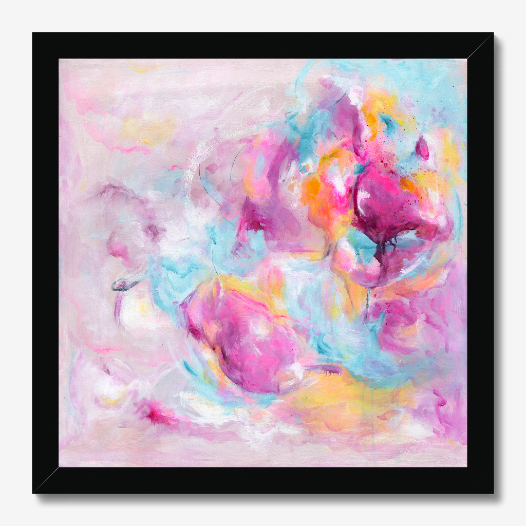 'Joy Looks Good On You' Fine Art Print by Christian Abstract Artist Kate Shephard from Dorset